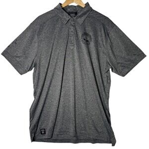 Harley Davidson Museum Mens XL Gray Polo Shirt Skull Logo‎ Performance Casual